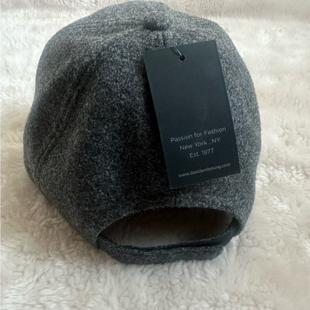 David and Young Gray Solid Wool Touch Baseball Cap - Picture 5 of 5